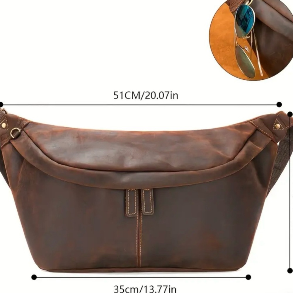 Brown Leather Sling Bag - Picture 8 of 10